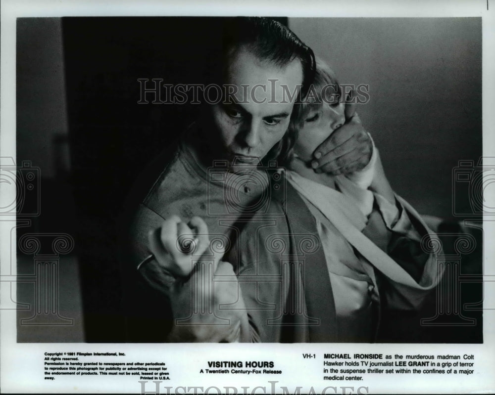 1982 Press Photo Michael Ironside and Lee Grant in Visiting Hours- Historic Images
