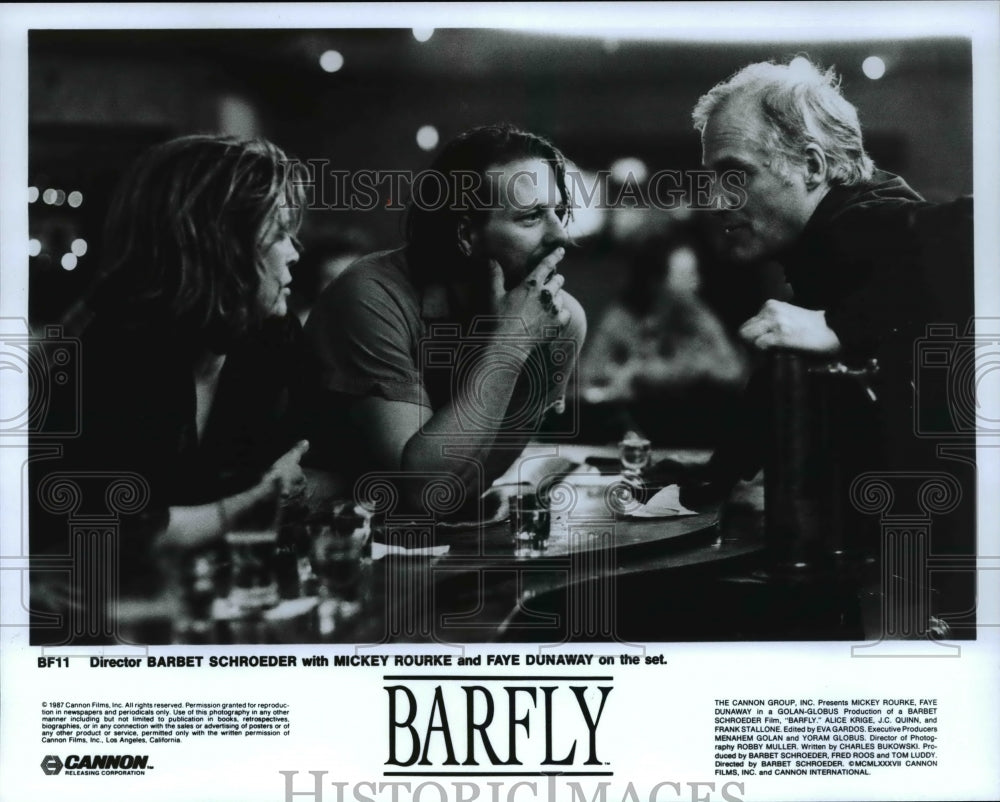 1988 Press Photo Mickey Rourke Faye Dunaway In Barfly - cvp29368- Historic Images