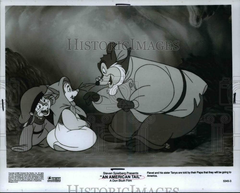 1986 Press Photo Movie An American Tail - cvp29472- Historic Images