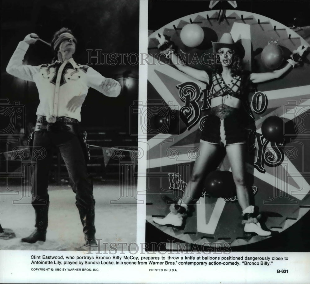 1980 Press Photo Clint Eastwood and Sondra Locke in Bronco Billy- Historic Images
