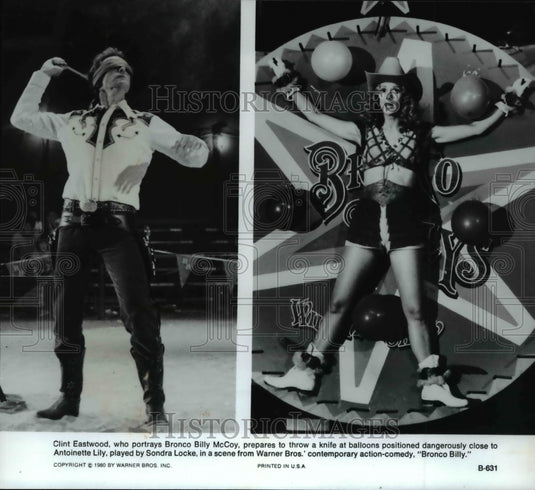 1980 Press Photo Clint Eastwood and Sondra Locke in Bronco Billy- Historic Images
