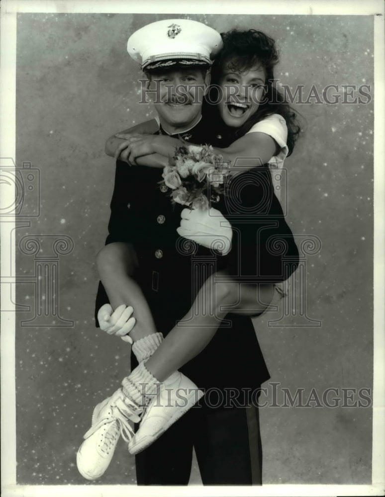 1989 Press Photo Gerald McRaney, Shanna Reed in Major Dad- Historic Images