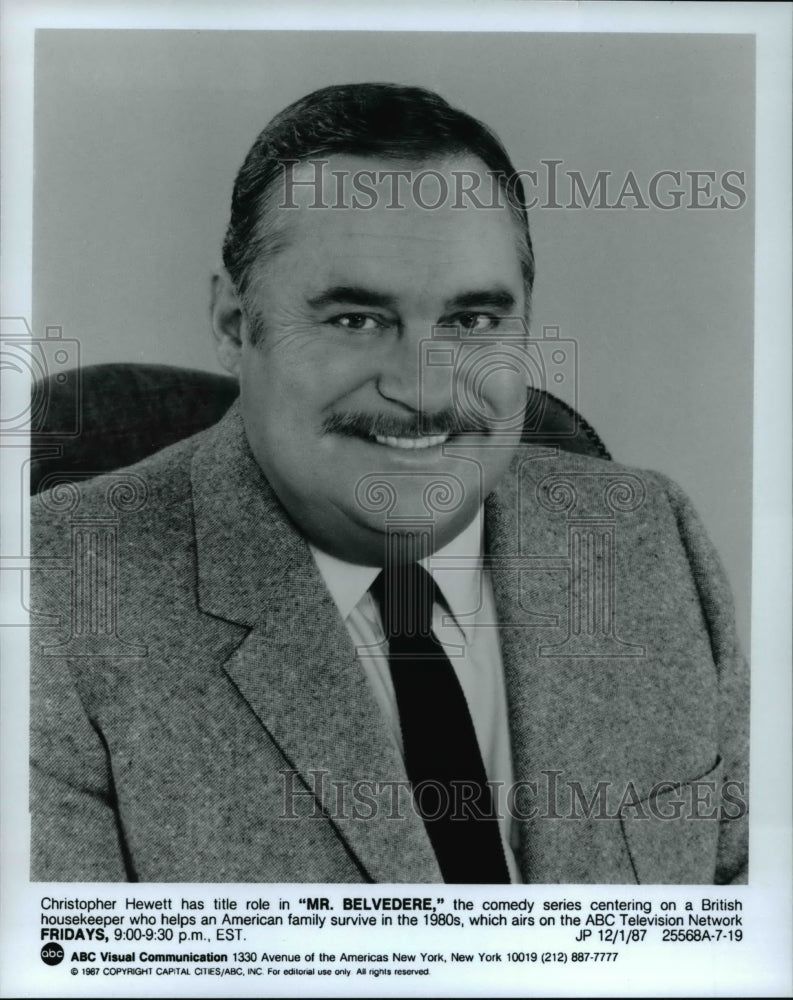 1987 Press Photo Christopher Hewett Mr Belvedere- Historic Images