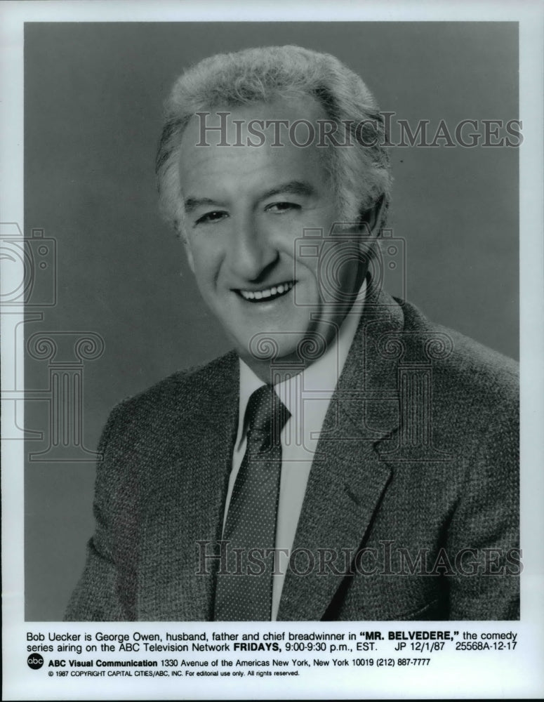 1987 Press Photo Bob Uecker Mr Belvedere- Historic Images