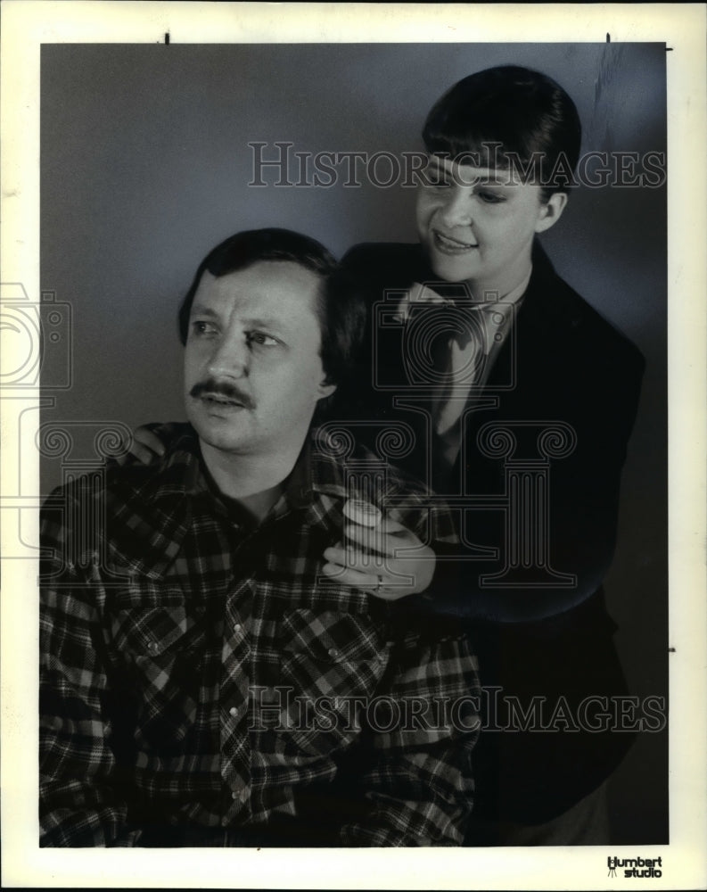 1982 Press Photo Frank and Judy Lucas star in I&#39;ll Be Back Before Midnight play- Historic Images