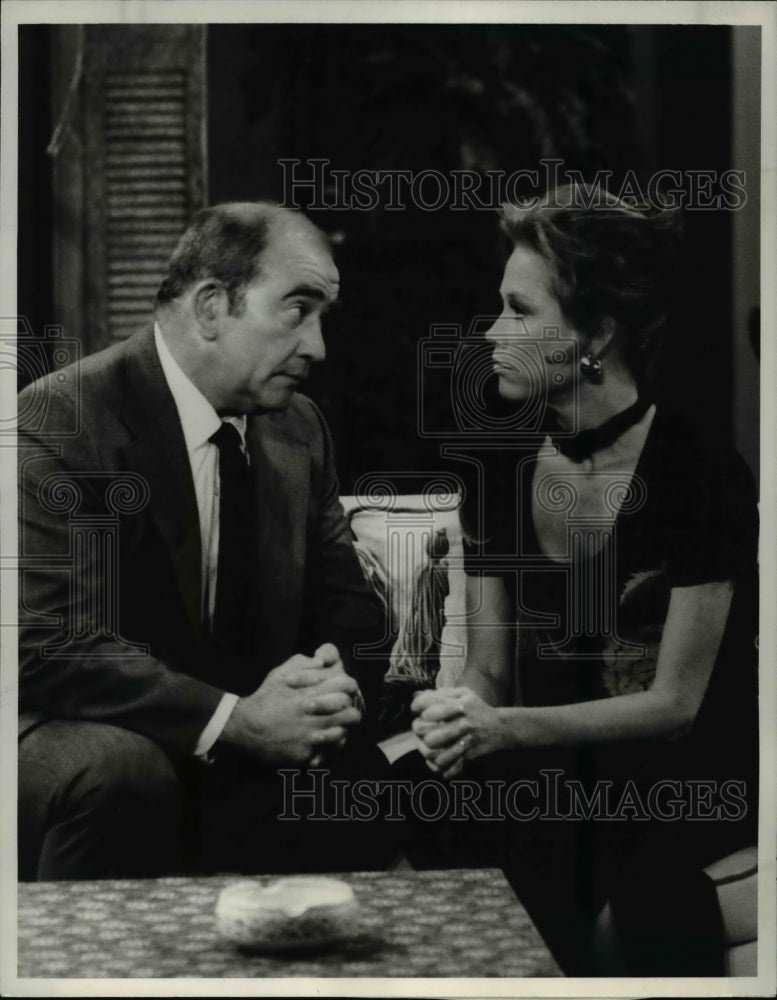 1987 Press Photo Edward Asner Mary Tyler Moore The Mary Tyler Moore Show- Historic Images