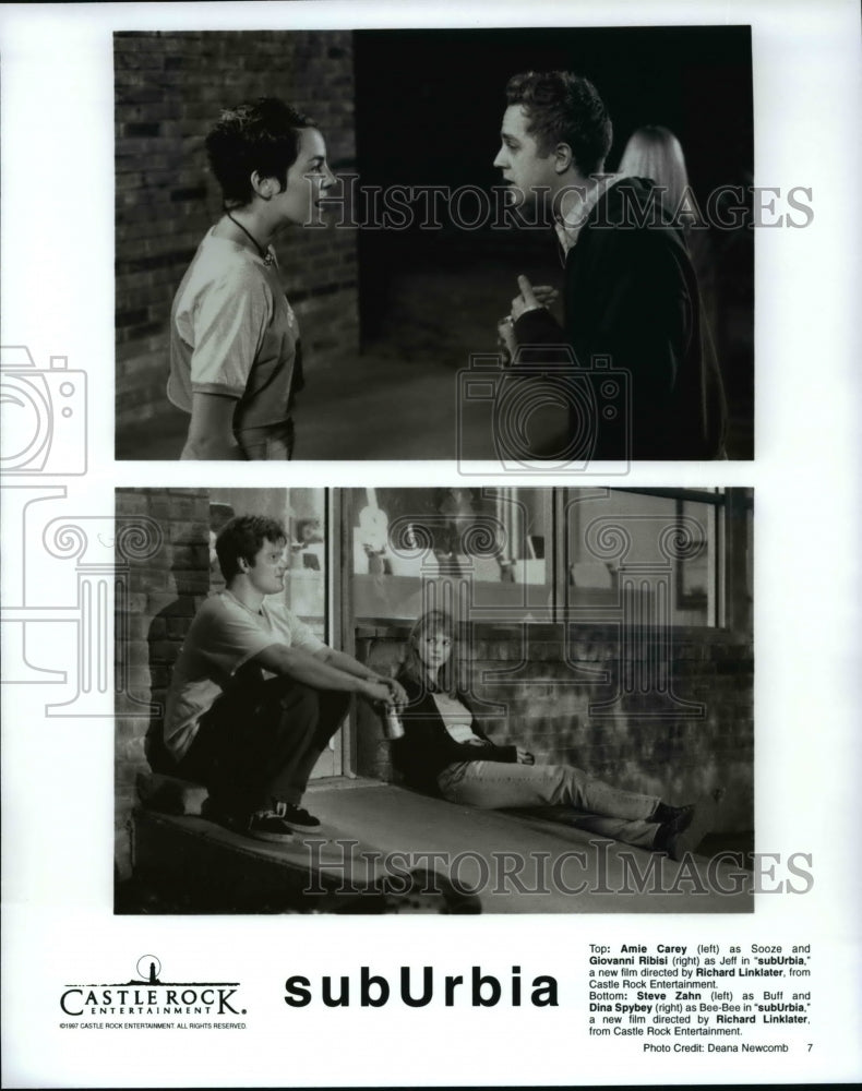 1987 Press Photo Annie Carey Giovanni Ribsi Steve Zahn In Suburbia - cvp30195- Historic Images