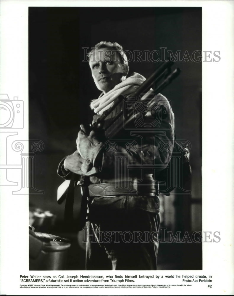 Press Photo Peter Weller stars in Screamers by Triumph Films - cvp30227- Historic Images