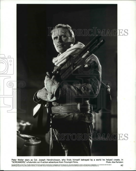 Press Photo Peter Weller stars in Screamers by Triumph Films - cvp30227- Historic Images