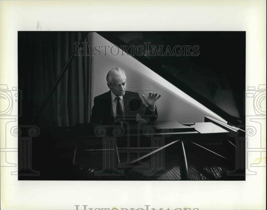 1985 Press Photo Andrius Kuprevicious Cleveland State University Pianist- Historic Images