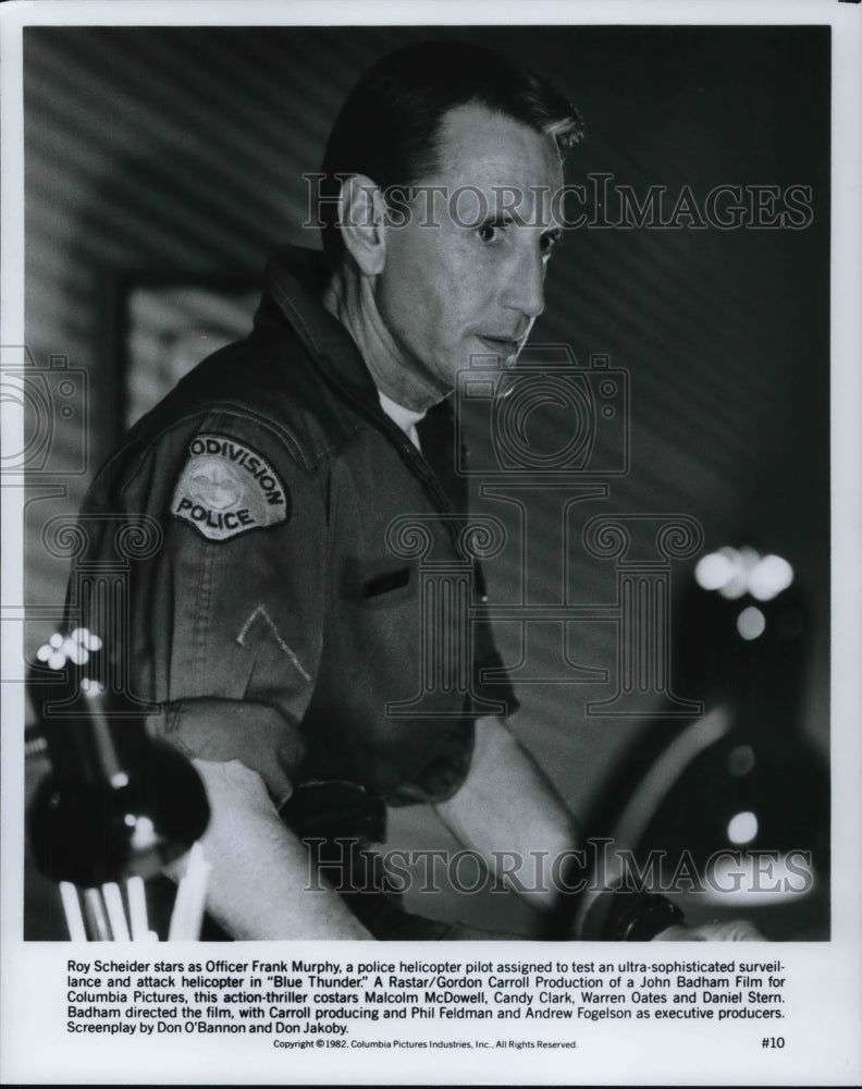 1986 Press Photo Roy Scheider in Blue Thunder - cvp30567- Historic Images