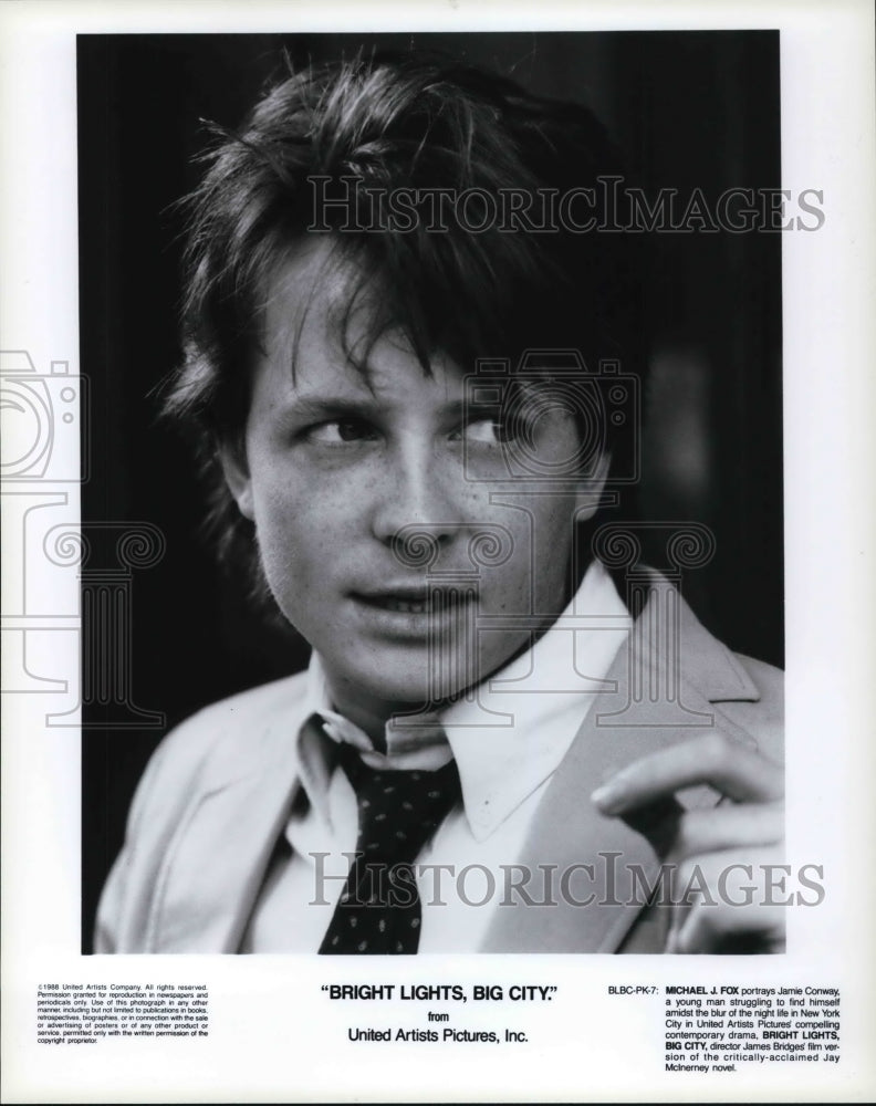 1989 Press Photo Michael J Fox Bright Lights Big City - cvp30574- Historic Images