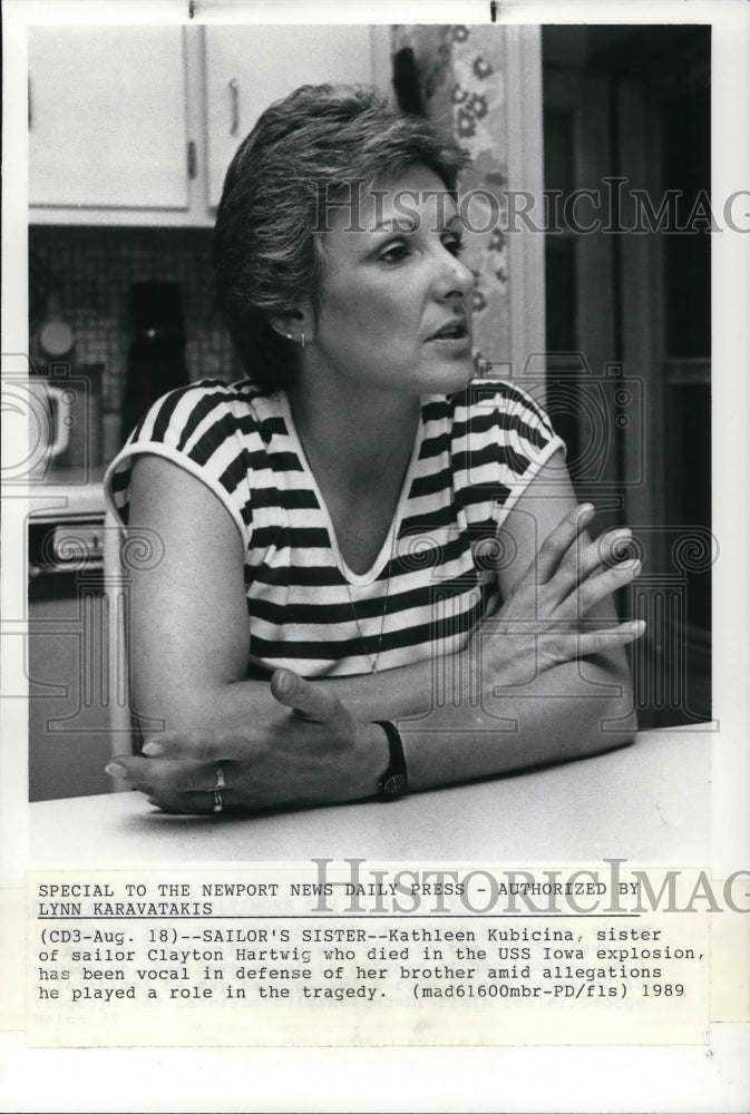 1989 Press Photo Kathleen Kubicina- Historic Images