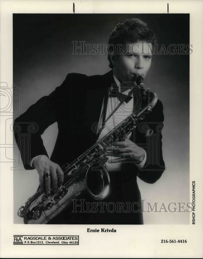 1986 Press Photo Trumbone player Ernie Krivda - cvp30714- Historic Images