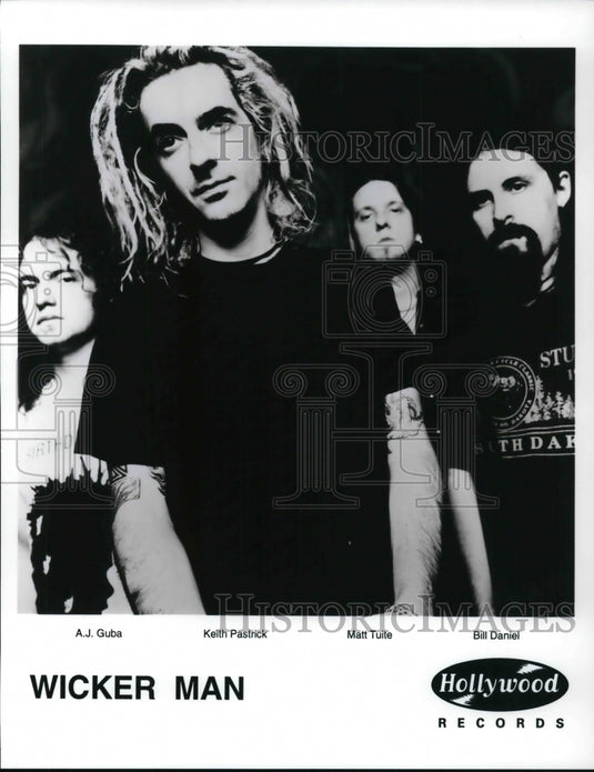 Press Photo A.J.Guba, Keith Pastrick, Matt Tuite, Bill Daniel in "Wicker Man"- Historic Images
