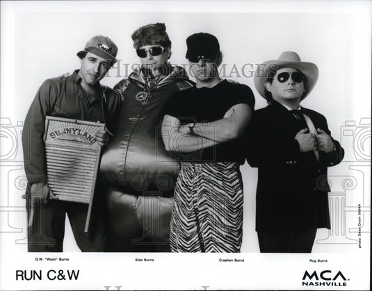 Press Photo GW Wash Burns Side Burns Creshen Burns Run C&W - cvp31608- Historic Images