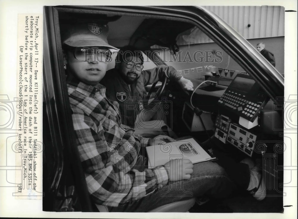 1987 Press Photo Dave Killian &amp; Bill Sadataki in Race - cvp31724- Historic Images