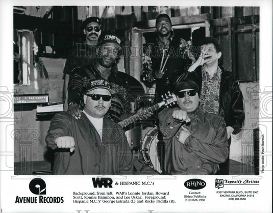 Press Photo War & Hispanic MC's - cvp31758- Historic Images