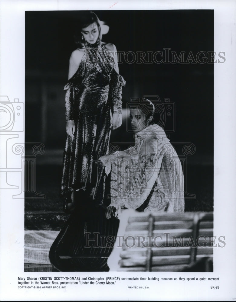 1987 Press Photo Prince &amp; Kristin Scott Thomas in Under the Cherry Moon- Historic Images