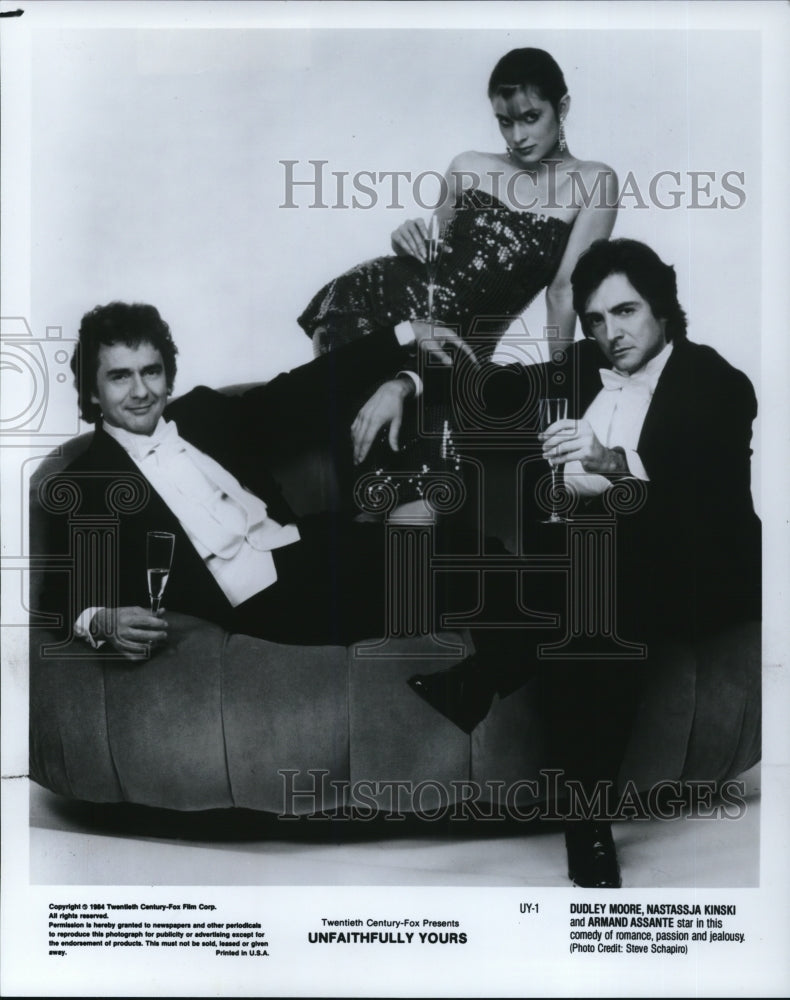 1984 Press Photo Dudley Moore, Nastassja Kinski in Unfaithfully Yours- Historic Images