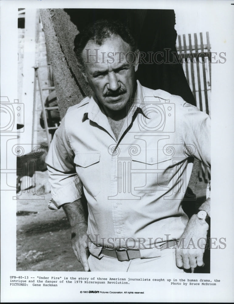 1986 Press Photo Gene Hackman in Under Fire - cvp31871- Historic Images
