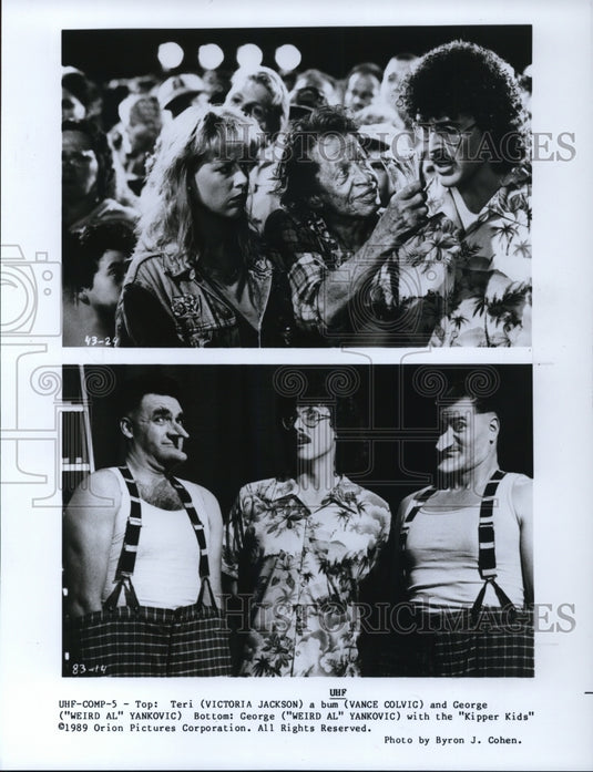 1989 Press Photo Victoria Jackson Vance Colvic Weird Al Yankovic in UHF- Historic Images