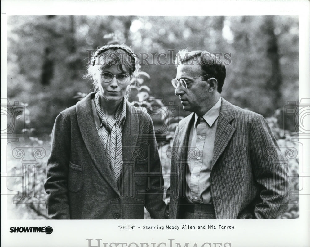 Undated Press Photo Woody Allen and Mia Farrow star in Zelig movie film- Historic Images