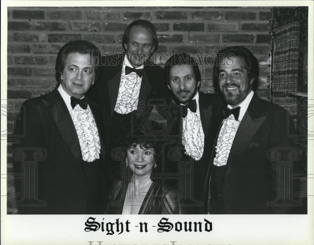 1985 Press Photo Domenic Di Blasio, Key Traylor, Frank Soria of Sight-n-Sound- Historic Images