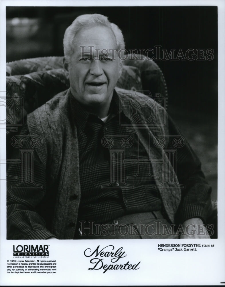 1989 Press Photo Henderson Forsythe as Jack Garrett in Nearly Departed TV show- Historic Images