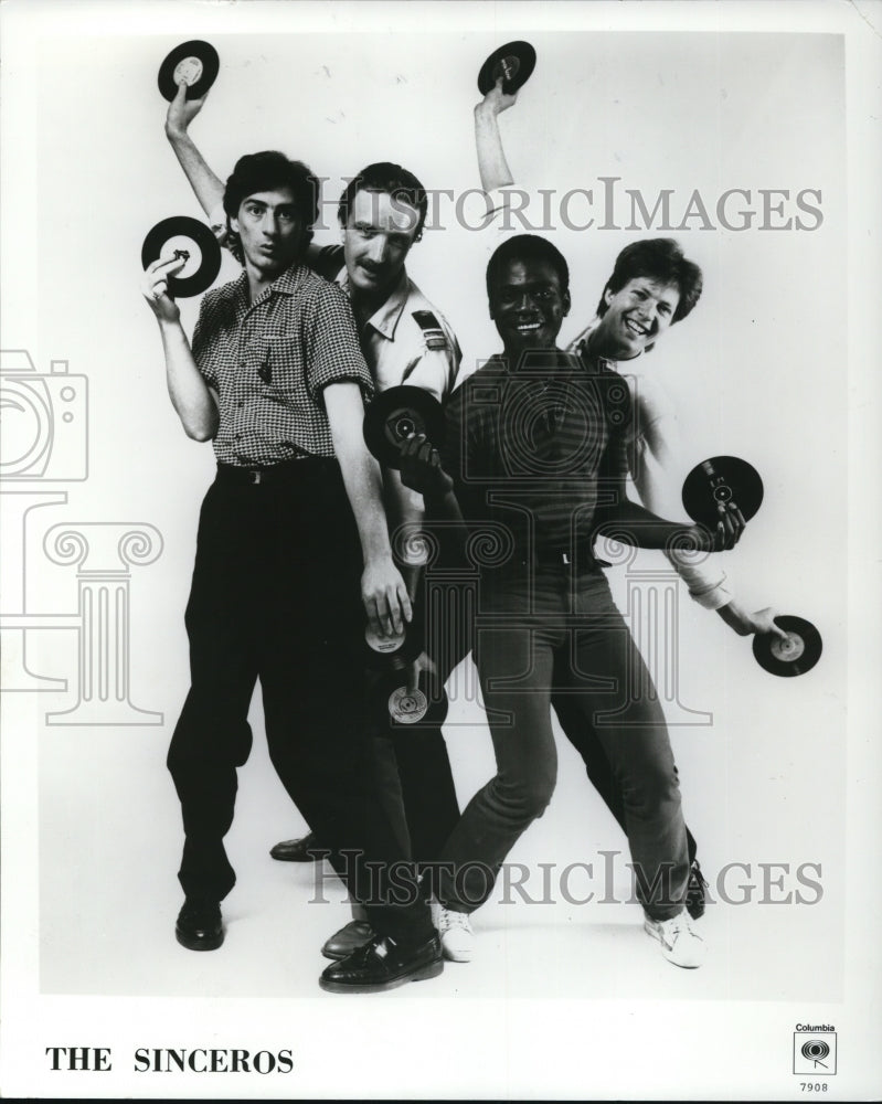 1980 Press Photo Bobb Driver, Mark Koeldsen, Ron Francois, Don Snow of Sinceros- Historic Images