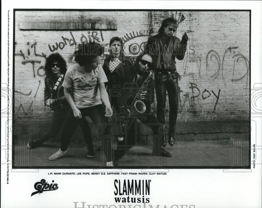 1989 Press Photo Mark Durante Lee Pope Benny BB Sapphire Fast Frank Clay Watusi- Historic Images