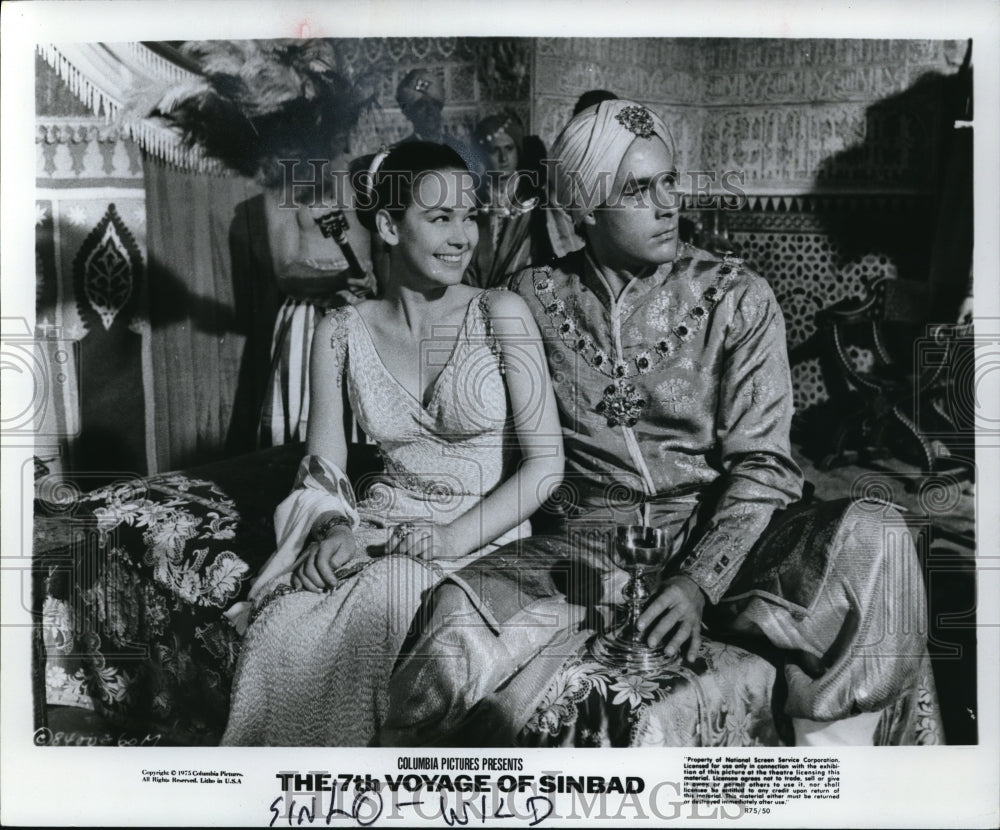 1982 Press Photo Kerwin Mathews &amp; Kathryn Grant in The 7th Voyage of Sinbad- Historic Images