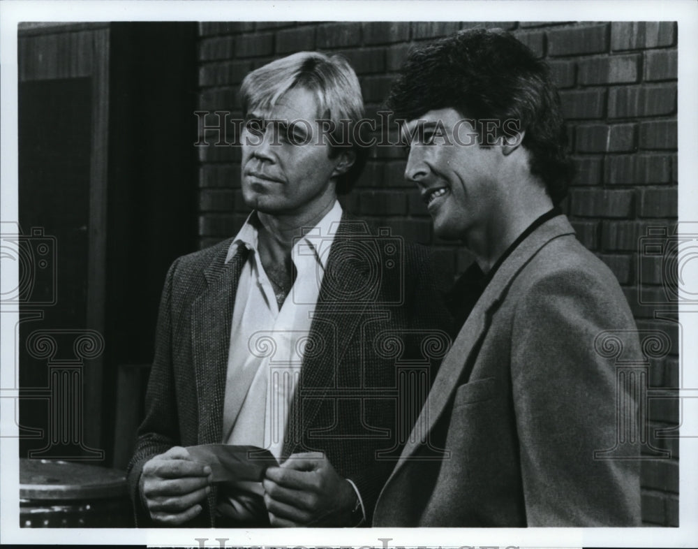 1984 Press Photo Dennis Cole &amp; Randolph Mantooth in The Fall Guy - cvp33331- Historic Images