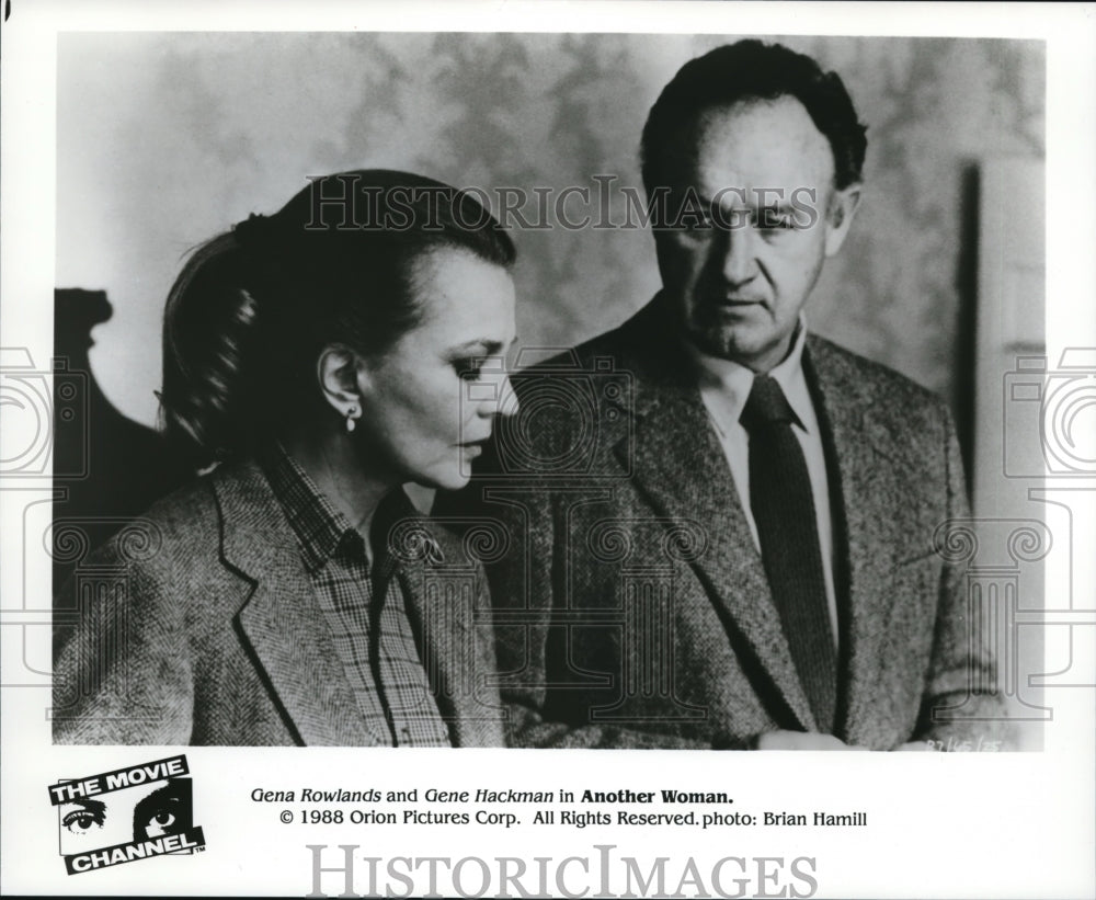 1988 Press Photo Gena Rowlands & Gene Hackman in Another Woman - cvp33369- Historic Images