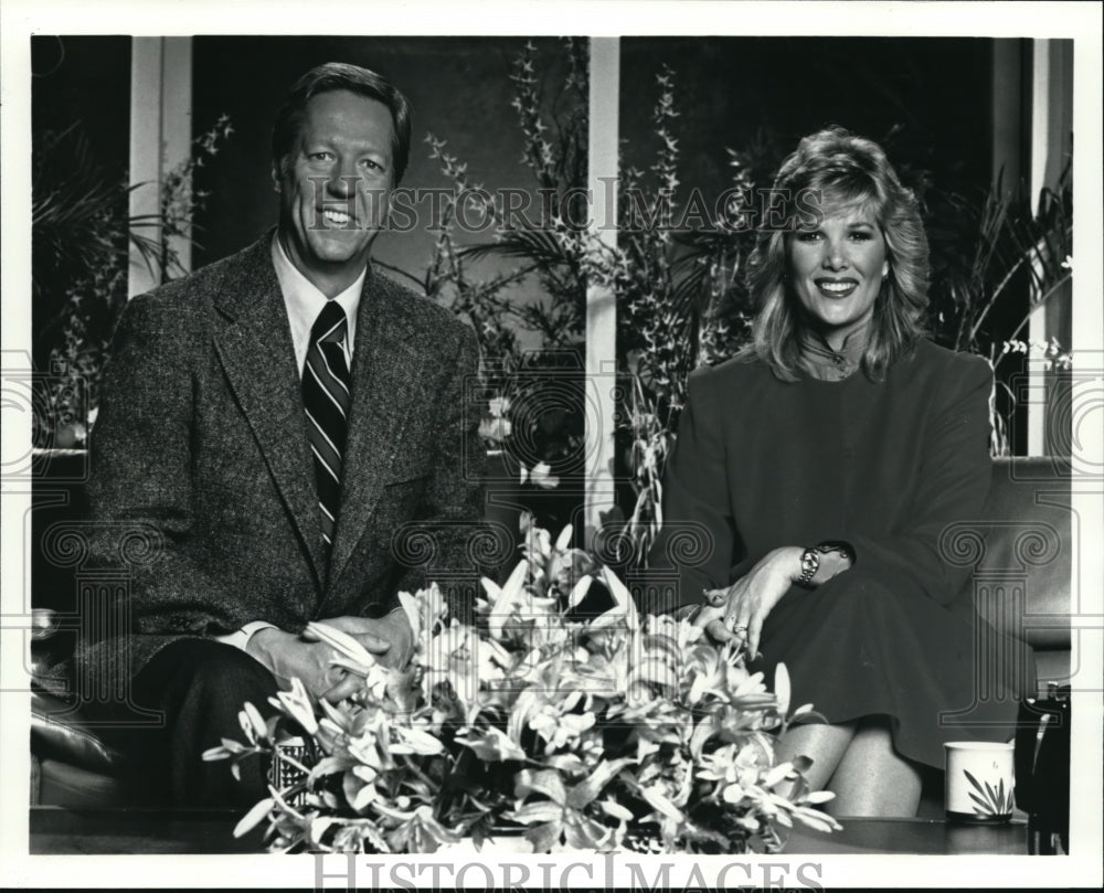 1986 Press Photo ABC presents Good Morning, America with David Hartman and Joan- Historic Images