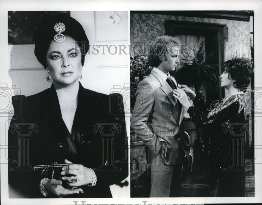1981 Press Photo Elizabeth Taylor and Anthony Geary on ABC&#39;s General Hospital- Historic Images