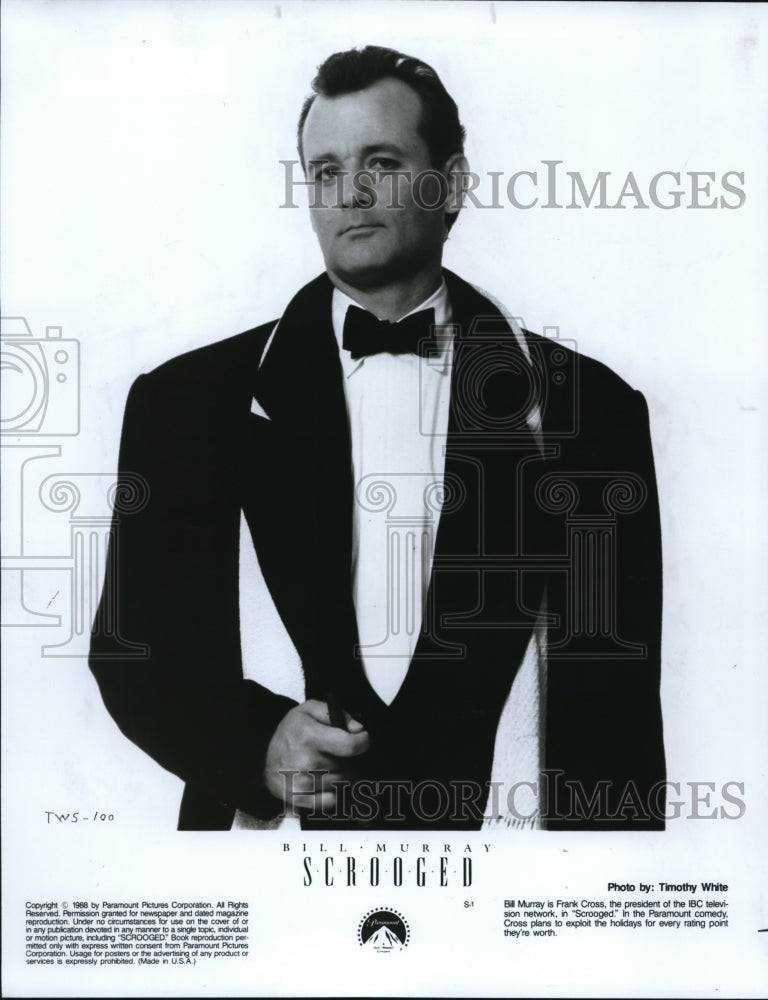 1988 Press Photo Bill Murray In Scrooged - cvp34007- Historic Images