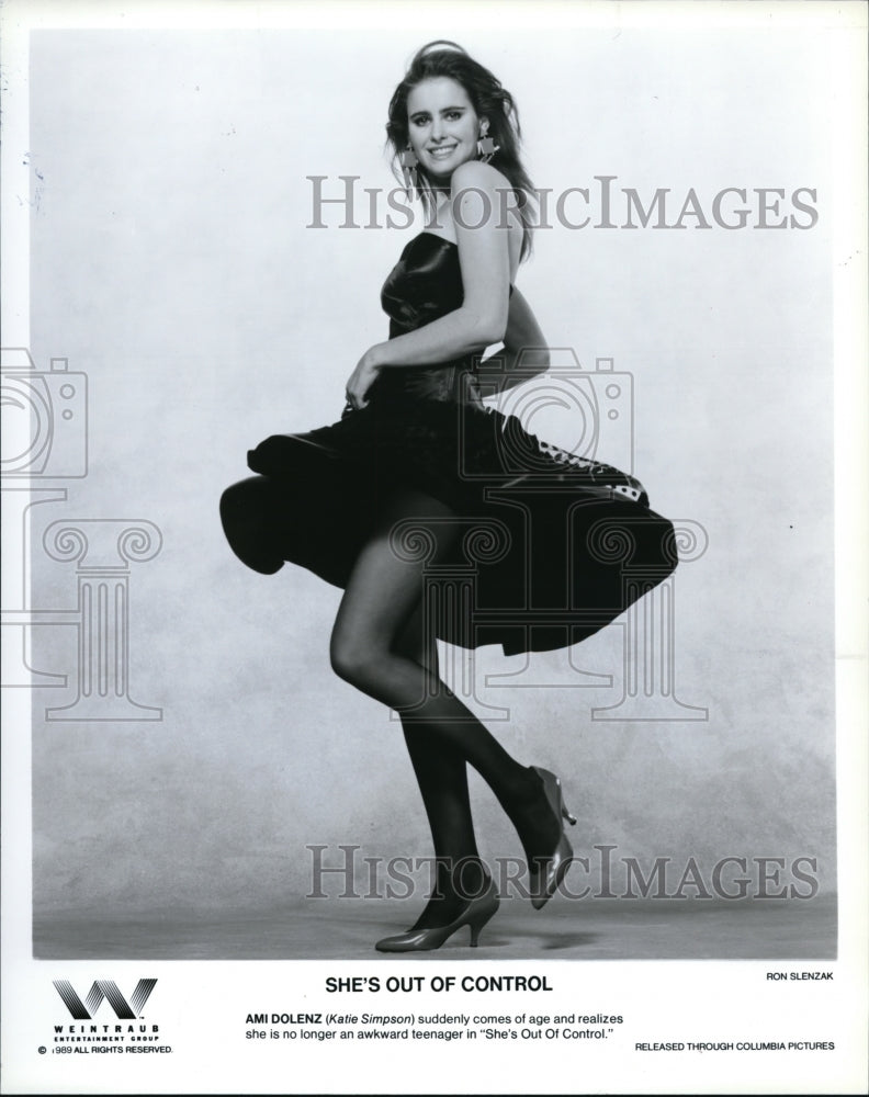 1989 Press Photo Katie Simpson in She&#39;s Out Of Control - cvp34096- Historic Images