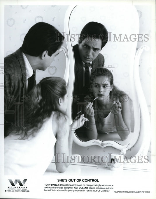 1989 Press Photo TOny Danza and Ami Dolenz in She's Out Of Control - cvp34097- Historic Images