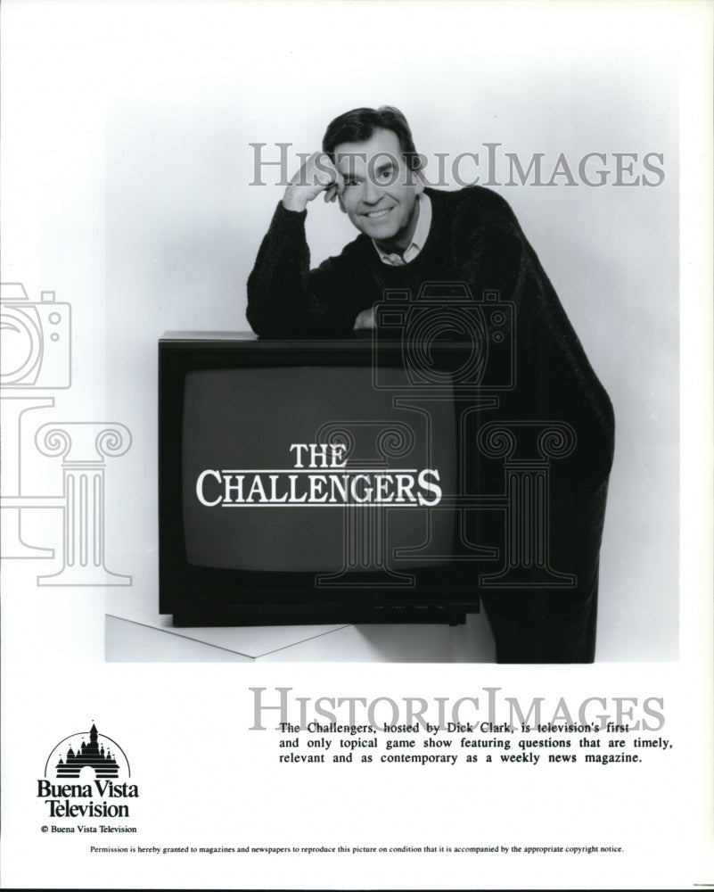 Undated Press Photo Dick Clark hosts The Challengers TV game show - cvp34194- Historic Images