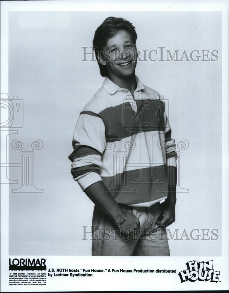 1988 Press Photo J.D. Roth host of Fun House kid&#39;s game show - cvp34198- Historic Images