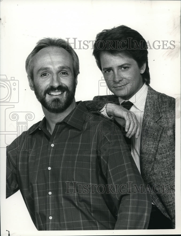 1987 Press Photo Michael Gross Michael J Fox Family Ties - cvp34330- Historic Images