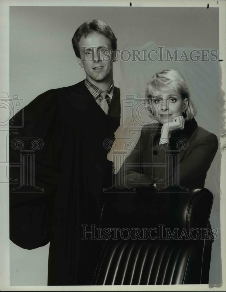 1984 Press Photo Harry Anderson and Ellen Foley in Night Court - cvp34816- Historic Images