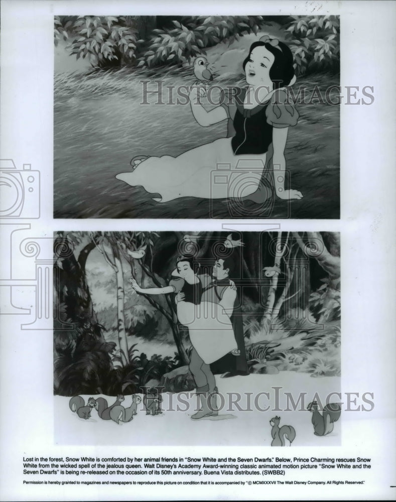 Press Photo Snow White Prince Charming in Snow White and The Seven Dwarfs- Historic Images