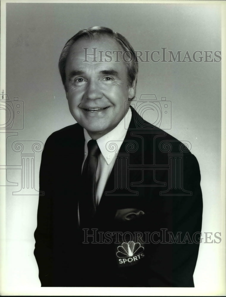 1987 Press Photo Dick Enberg NBC News - cvp35252- Historic Images