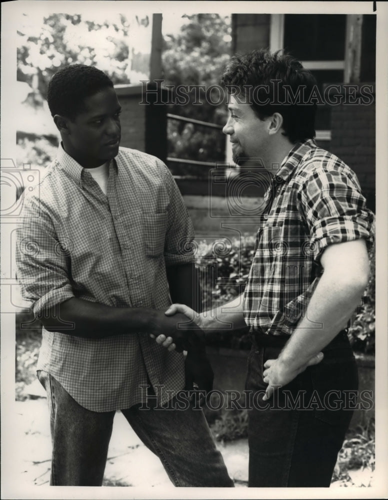 1989 Press Photo Blair Underwood and Tom Hulce in "Murder In Mississippi"- Historic Images