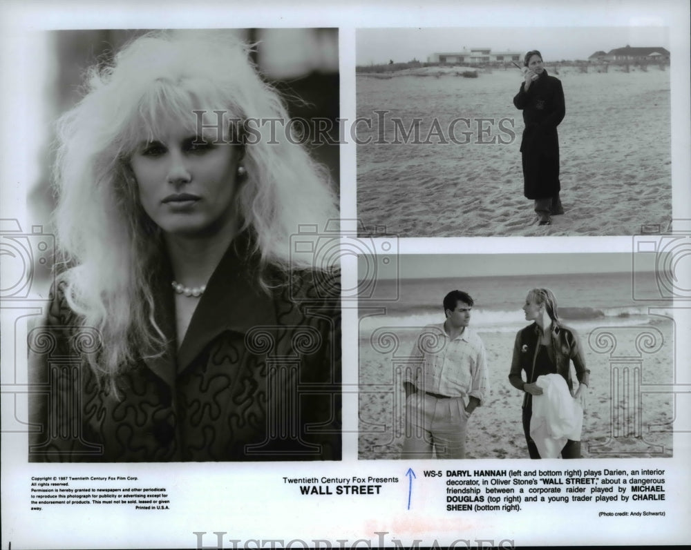 1987 Press Photo Daryl Hannah Wall Street - cvp35715- Historic Images