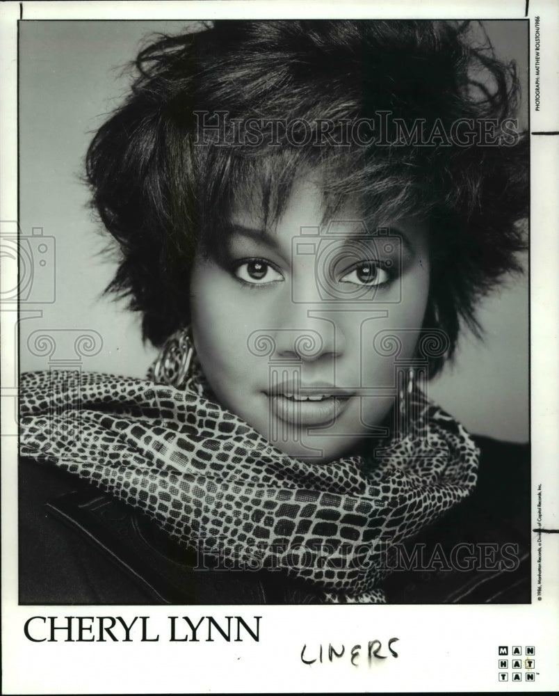 1987 Press Photo Singer Cheryl Lynn - cvp36001- Historic Images