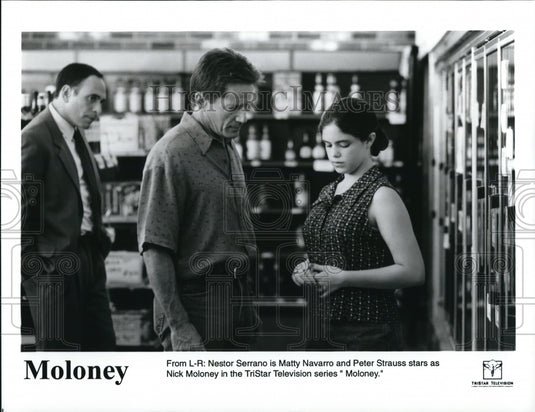 Undated Press Photo Nestor Serrano and Peter Strauss star in Moloney TV show- Historic Images