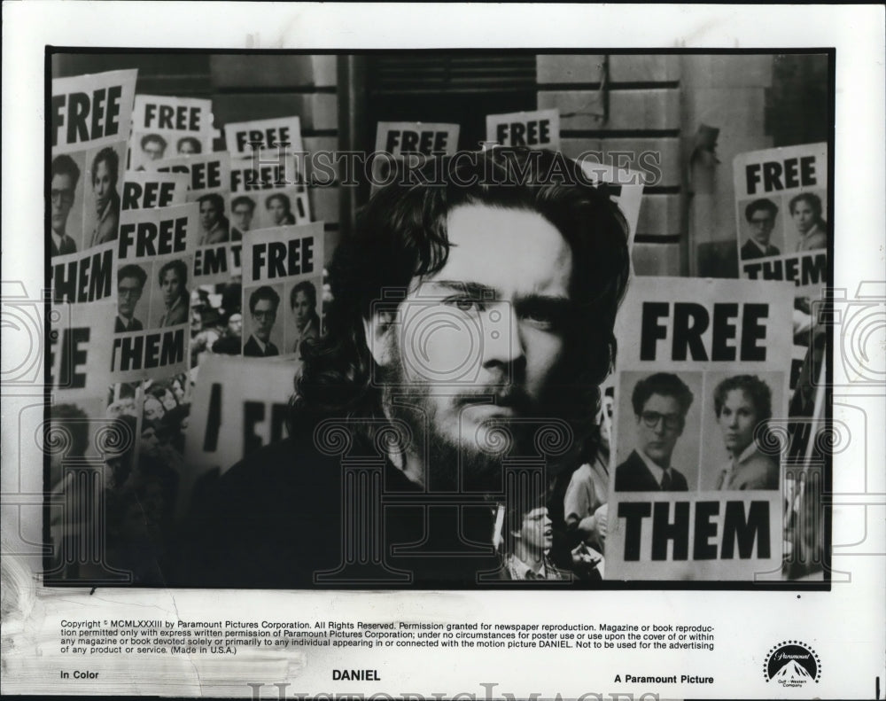 1983 Press Photo Timothy Hutton stars as Daniel Isaacson in Daniel movie film- Historic Images